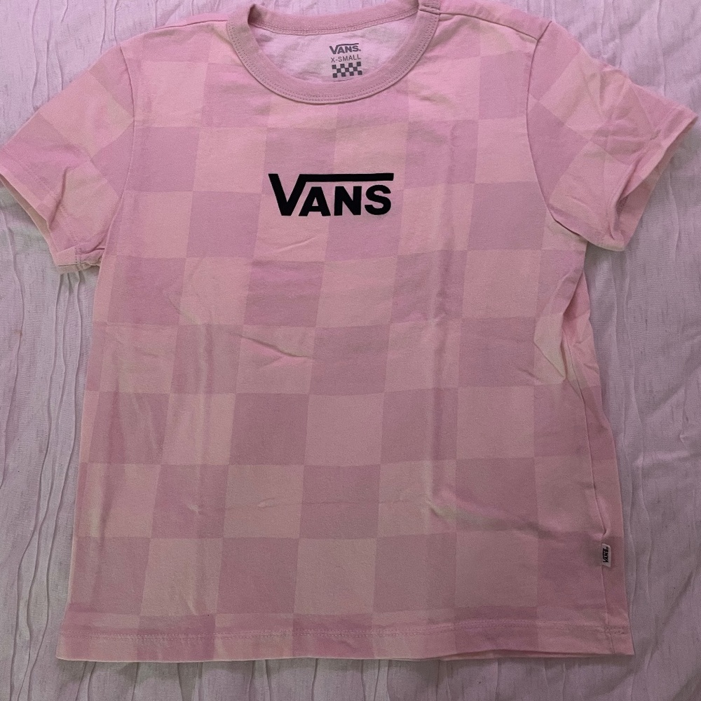 Pink Checkered Vans T-Shirt